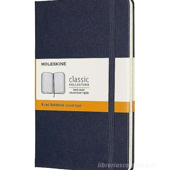 Moleskine - Taccuino Classic a righe blu - Medium copertina rigida