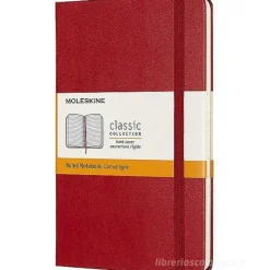 Moleskine - Taccuino Classic a righe rosso - Medium copertina rigida