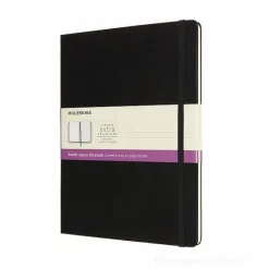 Moleskine - Taccuino Classic pagine bianche e a righe nero - Extra Large copertina rigida