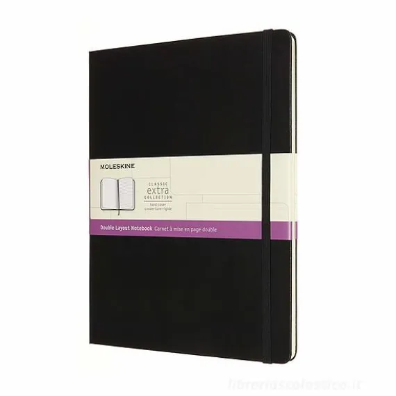 Moleskine - Taccuino Classic pagine bianche e a righe nero - Extra Large copertina rigida
