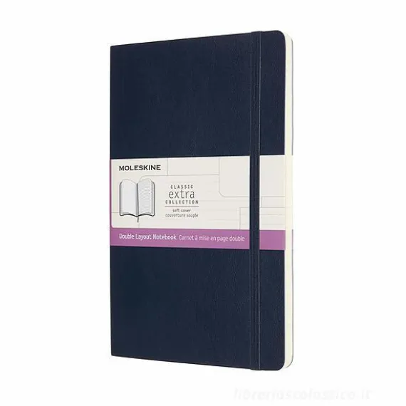Moleskine - Taccuino Classic pagine bianche e a righe blu zaffiro - Large copertina morbida
