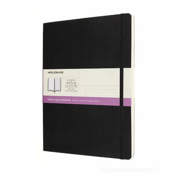 Moleskine - Taccuino Classic pagine bianche e a righe nero - Extra Large copertina morbida