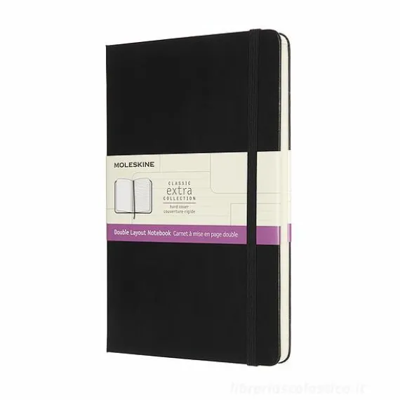 Moleskine - Taccuino Classic pagine bianche e a righe nero - Large copertina rigida