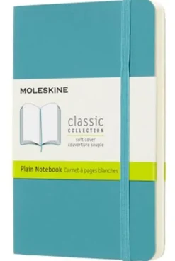 Moleskine taccuino con copertina morbida a pagine bianche pocket blu reef.