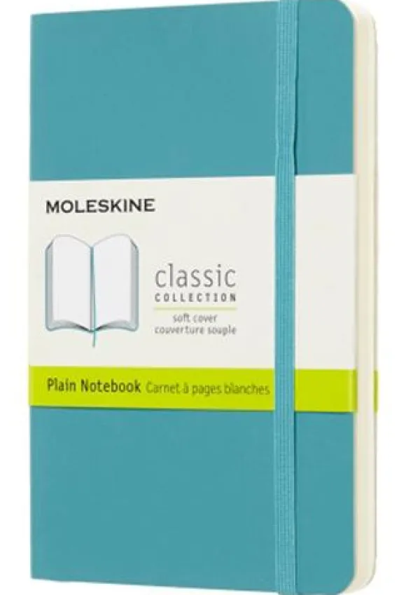 Moleskine taccuino con copertina morbida a pagine bianche pocket blu reef.