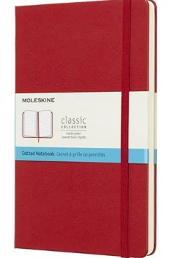 Moleskine taccuino con copertina rigida a puntini large rosso