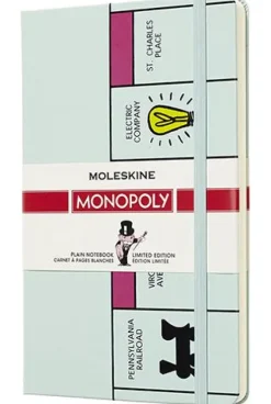 Moleskine taccuino con copertina rigida a pagine bianche large. Tabellone Monopoly. Limited edition.