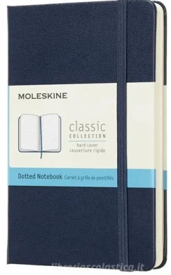 Moleskine taccuino con copertina rigida a puntini pocket blu
