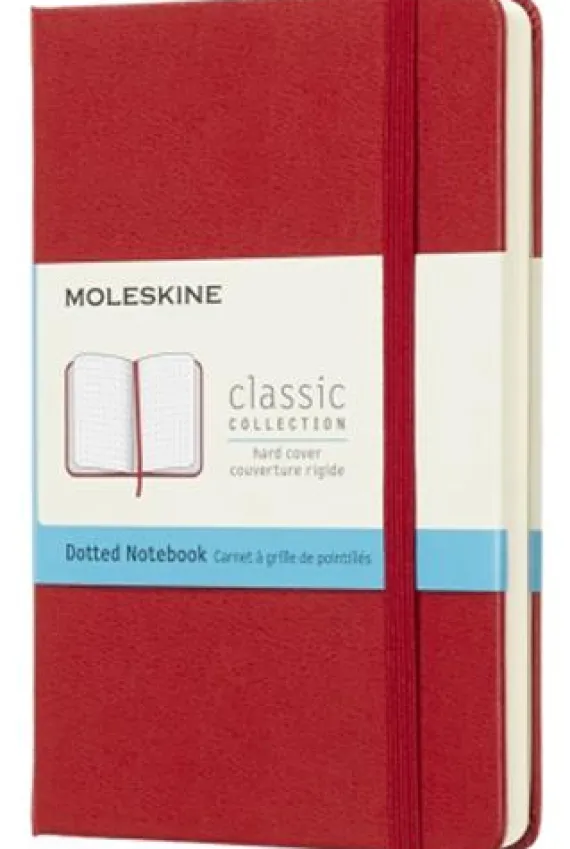 Moleskine taccuino con copertina rigida a puntini pocket rosso