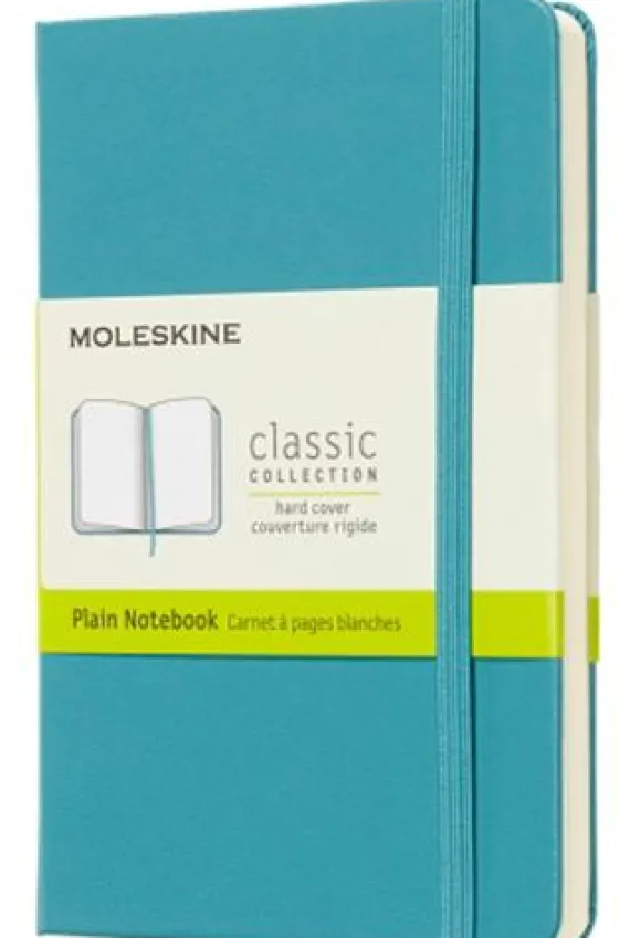 Moleskine taccuino con copertina rigida a pagine bianche pocket blu reef