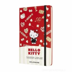 Moleskine - Taccuino Hello Kitty a righe rosso - Large copertina rigida