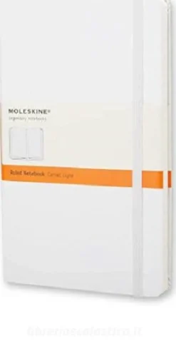 Moleskine taccuino large a righe copertina rigida bianca