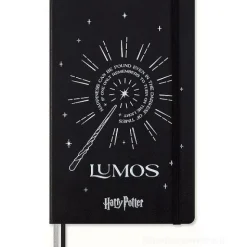 Moleskine - Taccuino Limited Edition Incantesimi Harry Potter Lumos a righe - Large copertina rigida fosforescente