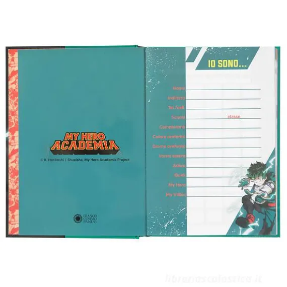 My Hero Academia. Diario 12 mesi non datato. Black