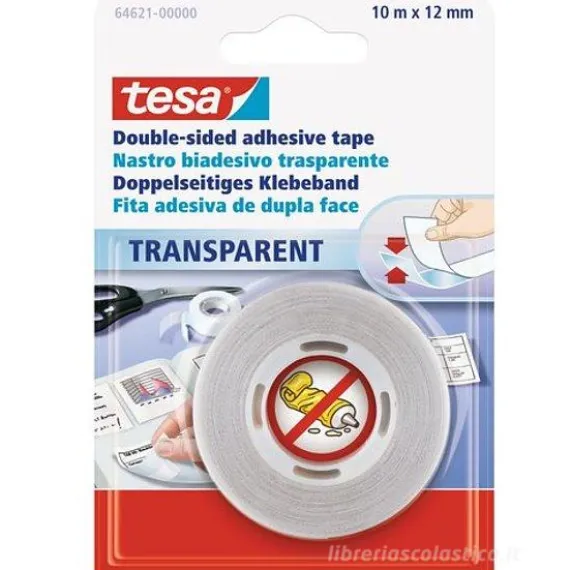 Nastro biadesivo trasparente Tesa