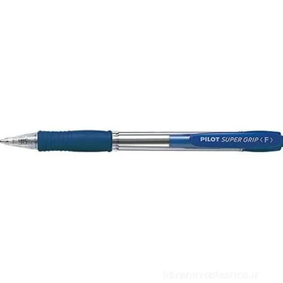 Penna a sfera a scatto Supergrip fine BPGP 10 R blu