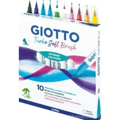 Pennarelli con punta a pennello Giotto Turbo soft Brush 10 pezzi
