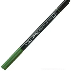 Pennarello acquerellabile Lyra Aqua Brush Duo verde oliva
