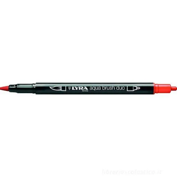Pennarello acquerellabile Lyra Aqua Brush Duo arancione scuro
