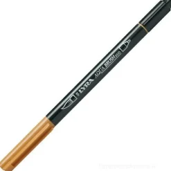 Pennarello acquerellabile Lyra Aqua Brush Duo ocra oro