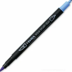 Pennarello acquerellabile Lyra Aqua Brush Duo blu smalto