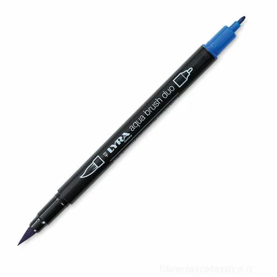 Pennarello acquerellabile Lyra Aqua Brush Duo blu cobalto