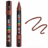 Pennarello indelebile marcatore Uniposca cacao punta media 2,5 mm