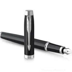 Penna stilografica Parker IM Matt Black Chrome Trim punta fine (2143637)