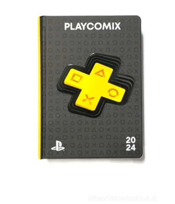 PlayComix 2023-2024. Agenda 16 mesi medium Comix PlayStation. Black