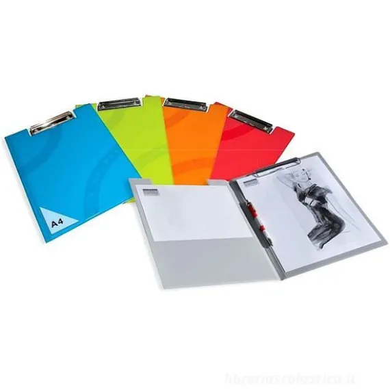 Porta blocco con pinza formato A4 (colori assortiti)