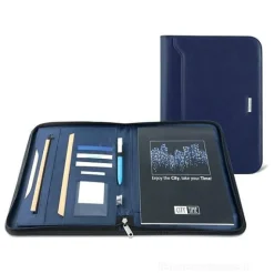 Porta blocco formato A4 City Time blu