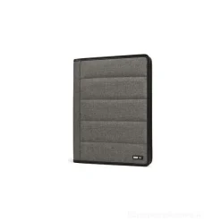 Porta blocco tessuto trapuntato con cerniera City Time A4