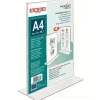 Porta depliant trasparente con base a T formato A4