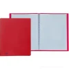 Portalistini con 60 buste trasparenti colore rosso cm 22x30