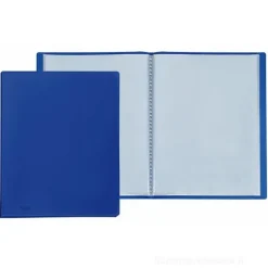 Portalistini con 80 buste trasparenti colore blu cm 22x30