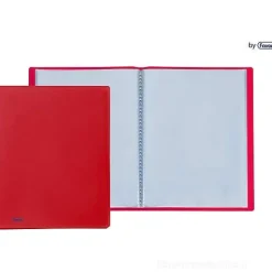 Porta listino formato interno cm 22x30 10 buste colore rosso