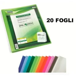 PORTALISTINO PERSONALIZZABILE IN PP FORMATO A4 - 20 FOGLI LEBEZ