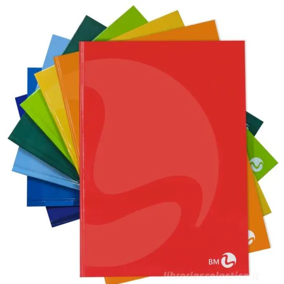 Quaderno cartonato Maxi 70gr 256 fogli 1R formato A4 (colori assortiti)