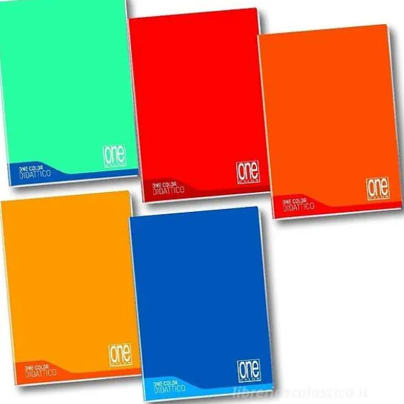 Quaderno quadretti 1 cm formato A4 One Color Didattico (colori assortiti)