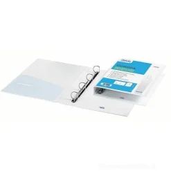 Raccoglitore personalizzabile Europa con 4 anelli tondi 50 mm formato cm 22x30 colore bianco