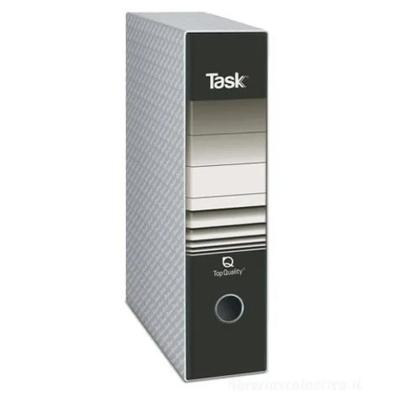 Registratore Task dorso cm 8 nero