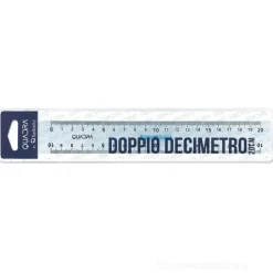Righello doppio decimetro Quadra cm 20