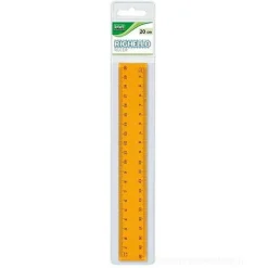 Righello in plastica trasparente cm 20 (colori assortiti)