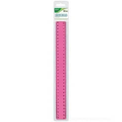 Righello in plastica trasparente cm 30 (colori assortiti)