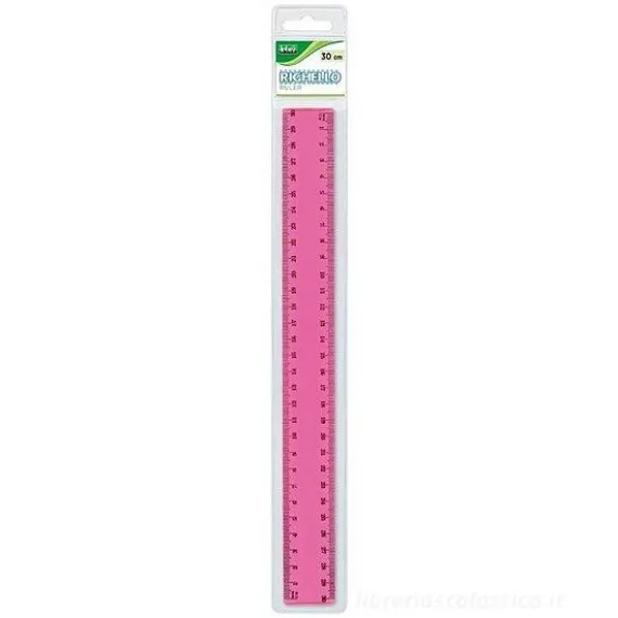 Righello in plastica trasparente cm 30 (colori assortiti)