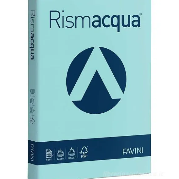 Rismacqua 125 fogli formato A4 200 gr celeste