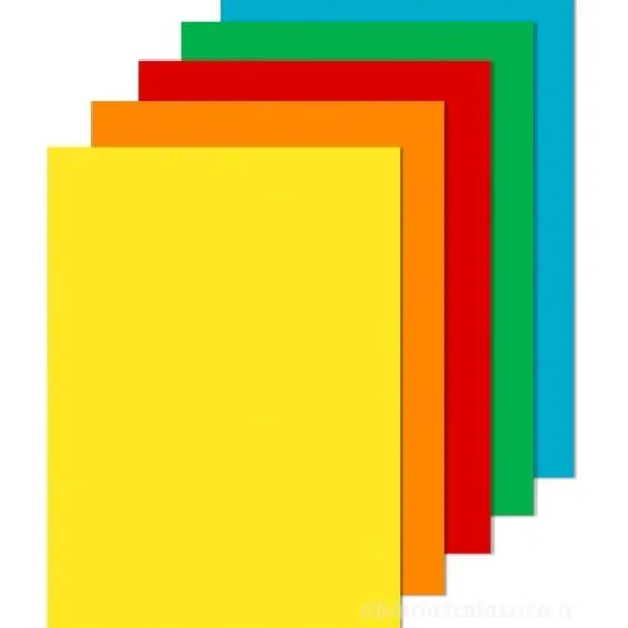 Risma Luce 50 fogli colori assortiti forti formato A4 200 gr
