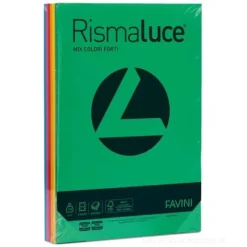 Risma Luce 200 fogli colori assortiti forti formato A4 140gr