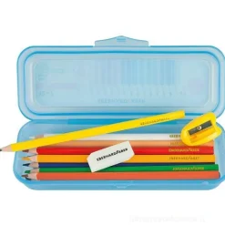 Scatola con 16 matite colorate ergonomiche e accessori