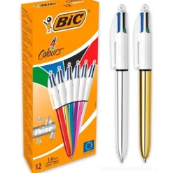 Scatola 12 penne Bic 4 Colours Shine (colori assortiti)